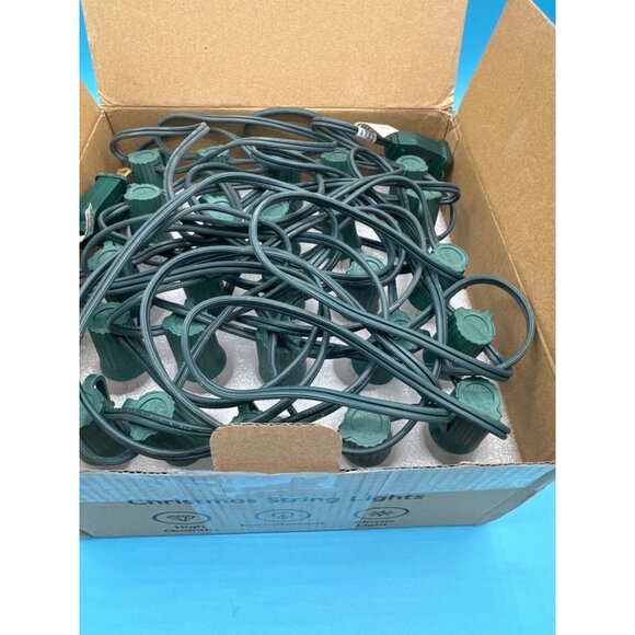 25-Light C9 Christmas String Lights Green Wire Indoor/Outdoor Use End-To-End Con - Picture 5 of 5